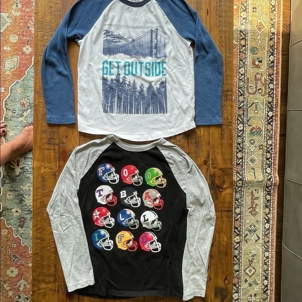 1 Gap & 1 Old Navy, boys long sleeve jersey shirts